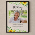 Custom Funeral Photo Print • Floral Memorial Sign • Celebration of Life • In Loving Memory Poster