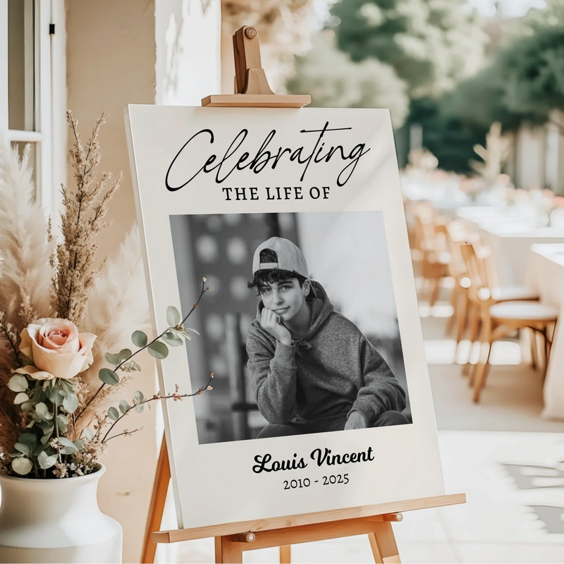 Custom Funeral Photo Print • Memorial Sign • Celebration of Life • In Loving Memory Poster