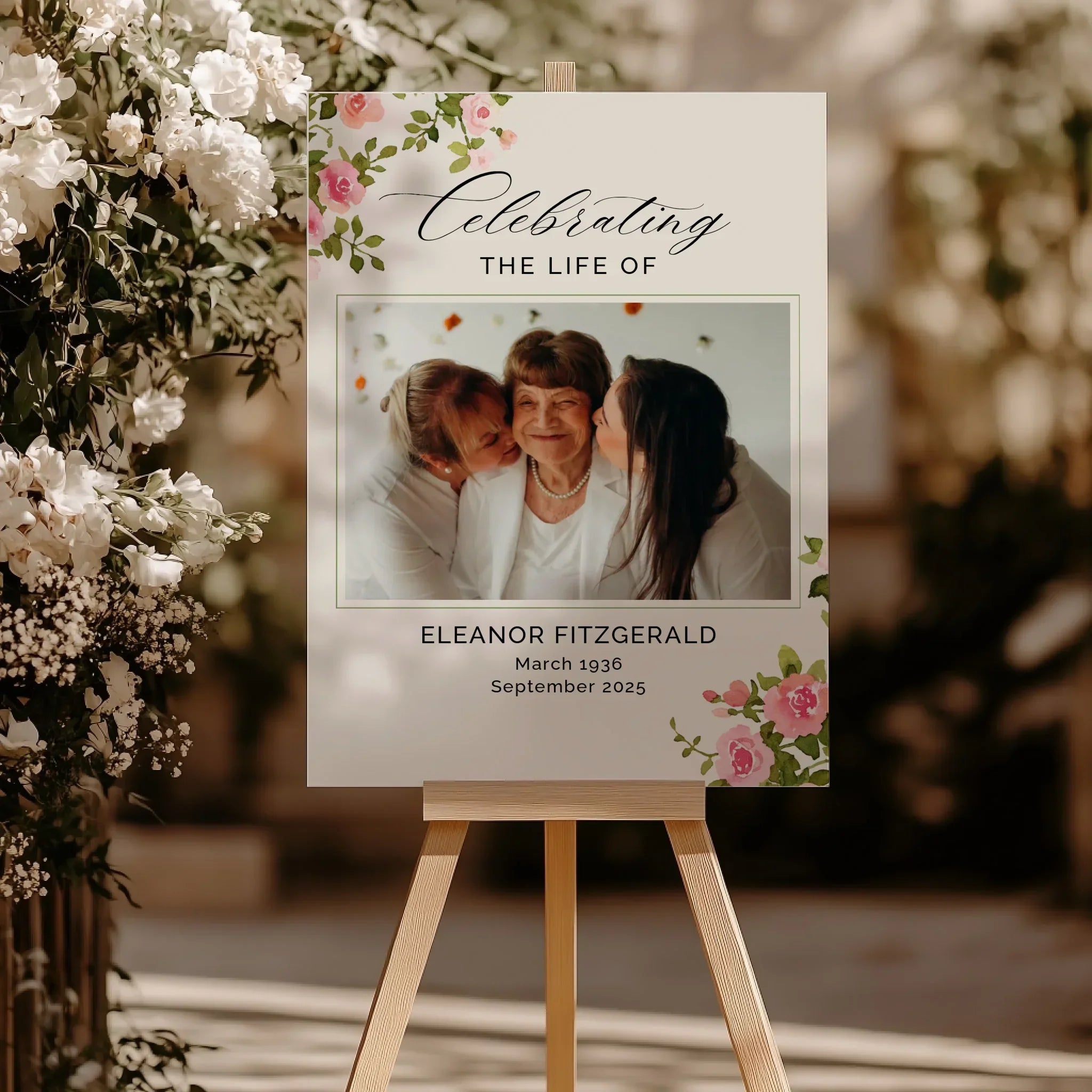 Custom Memorial Sign • Funeral Photo Print • Celebration of Life • In Loving Memory Poster