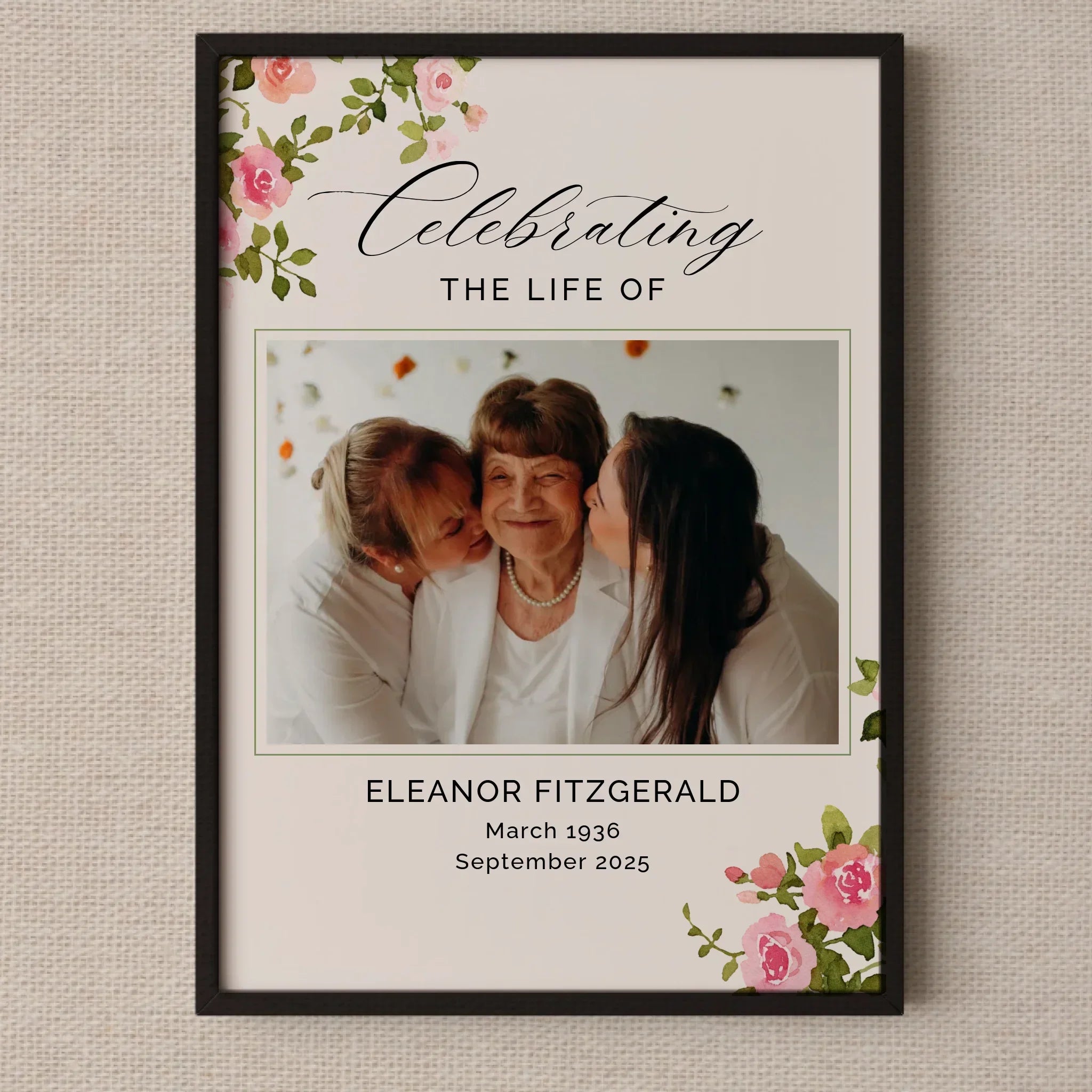 Custom Memorial Sign • Funeral Photo Print • Celebration of Life • In Loving Memory Poster