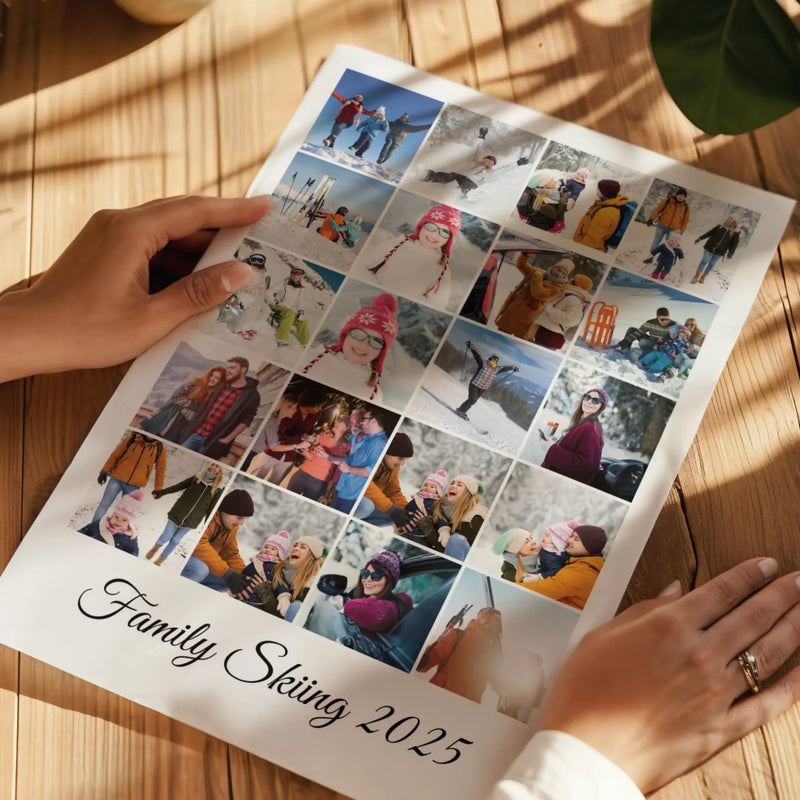 Personalised 20 Photo Collage Print • Custom Family, Pet Lover or Couple Gift