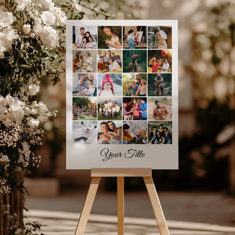 Personalised 20 Photo Collage Print • Custom Family, Pet Lover or Couple Gift
